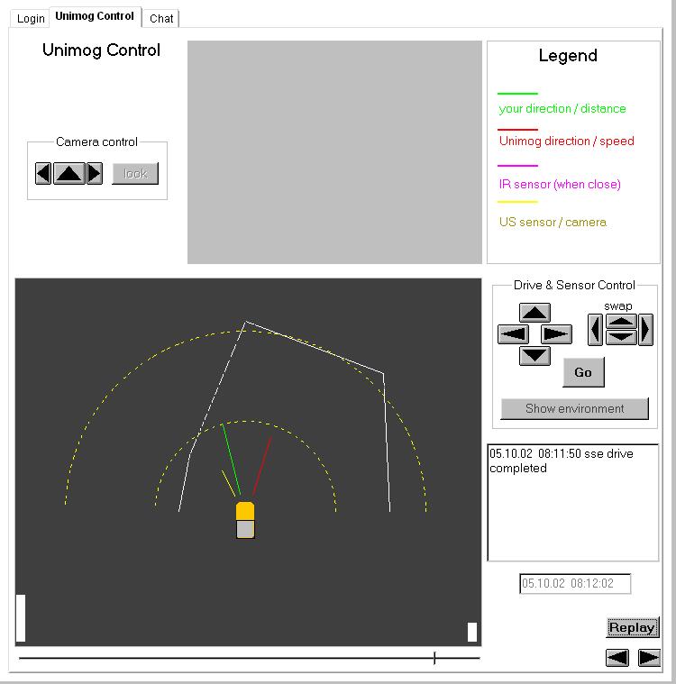 Screenshot der Steuerung