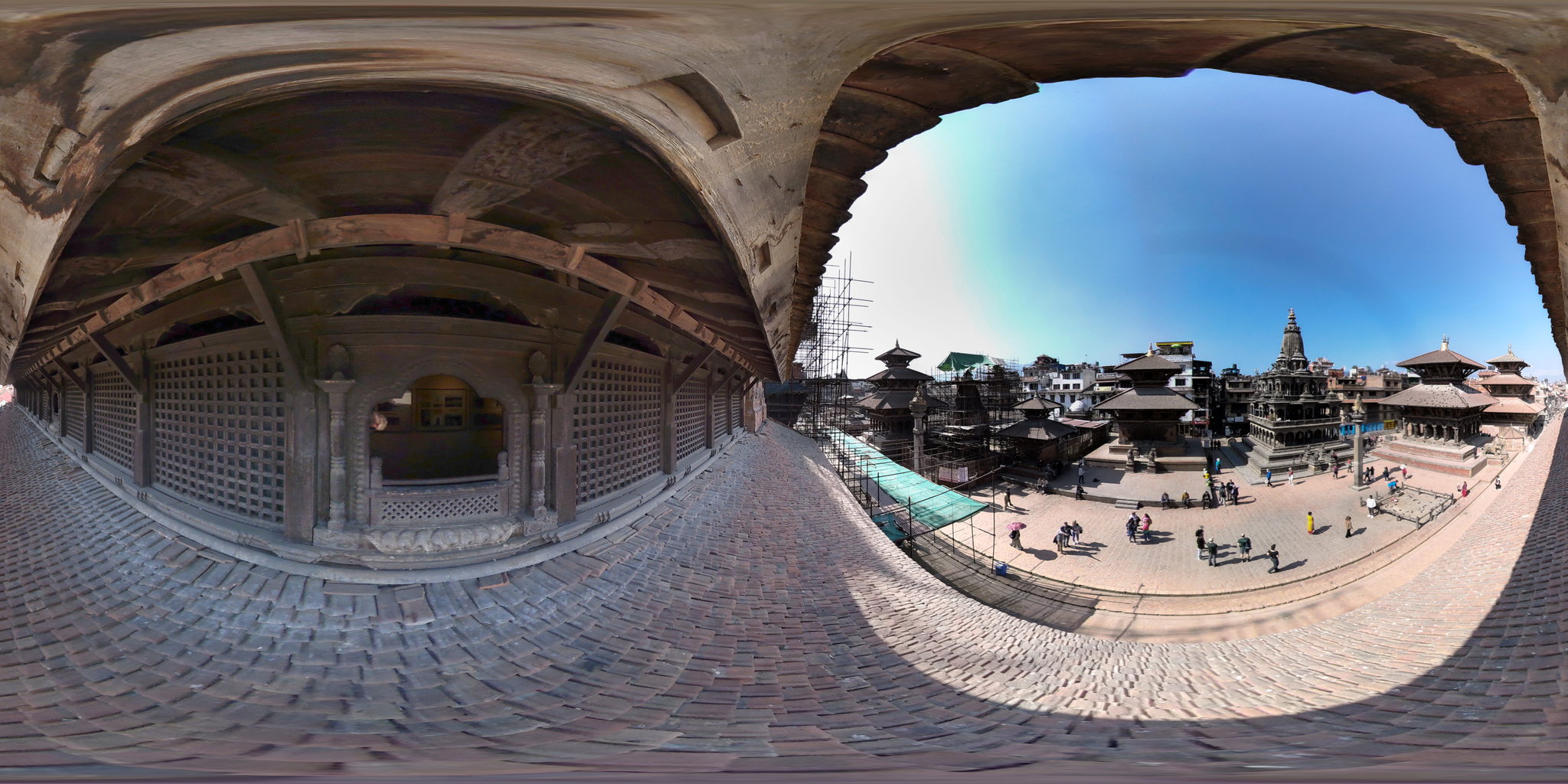 Blick über die Anlage von Patan Durbar Square