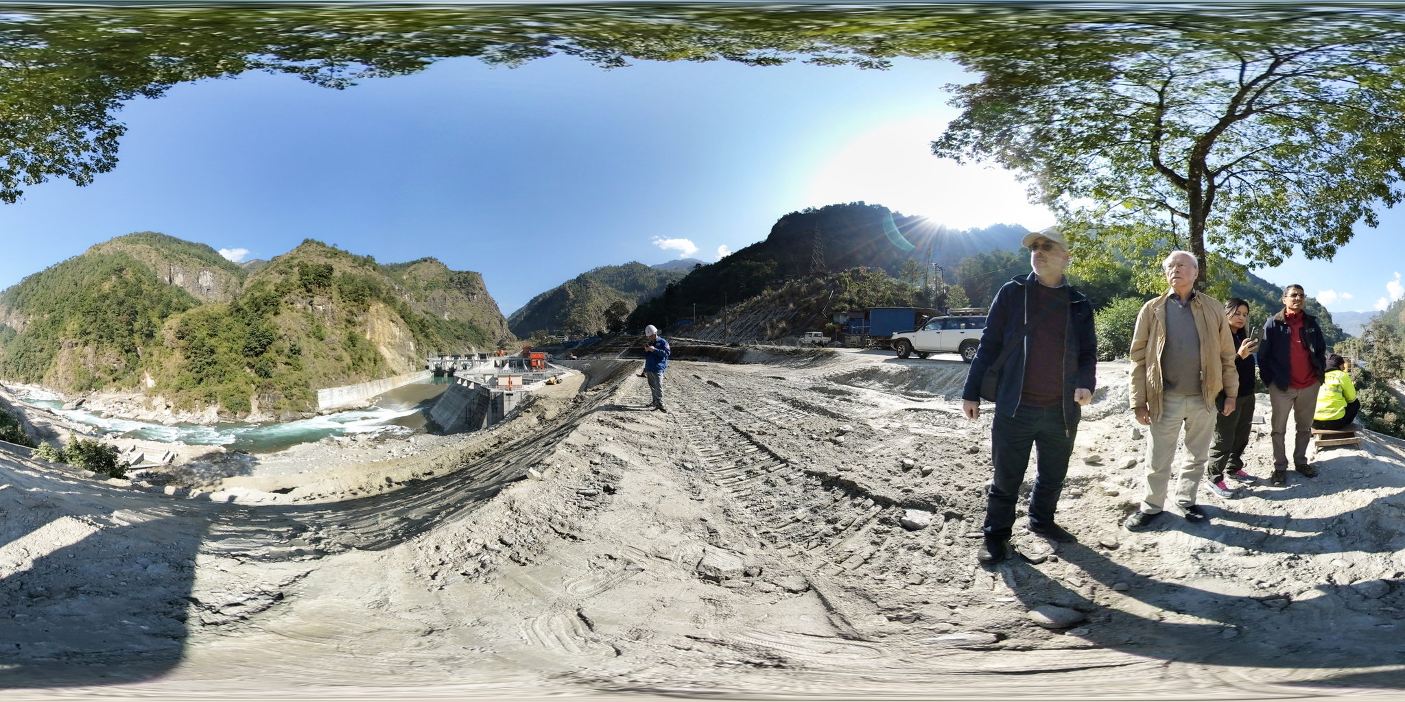 Baustelle für Wasserkraftwerk