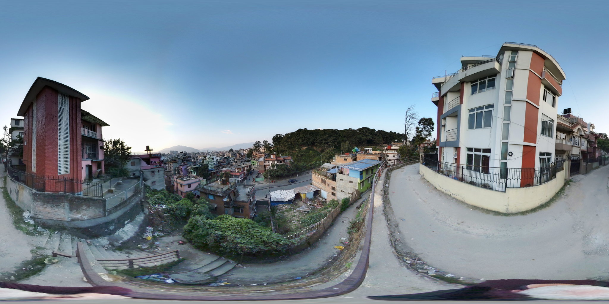 Sicht auf Pashupati Road